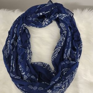 Blue paisley scarf/wrap